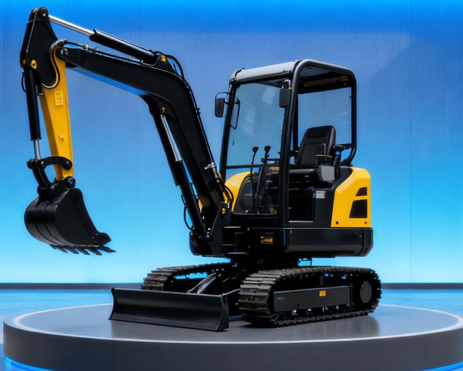 Excavator at construction site